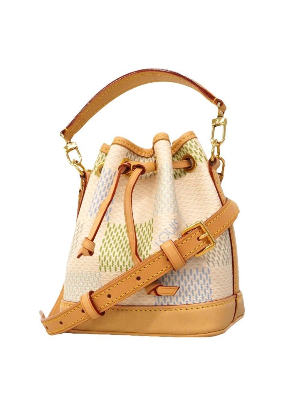 Louis Vuitton Handbag Damier Licious Nano Noe Pistachio Green 2-Way Bag